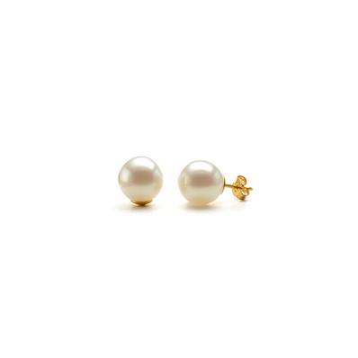 Petites boucles d'oreilles clous perles blanches nacrées