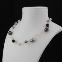 Collier avec perles Nocturne étoilé