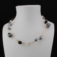 Collier avec perles Nocturne étoilé