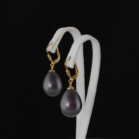 Dormeuse Perle Goutte Gris FoncéNacré